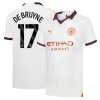 Maillot de Supporter Manchester City Kevin De Bruyne 17 Extérieur 2023-24 Pour Homme